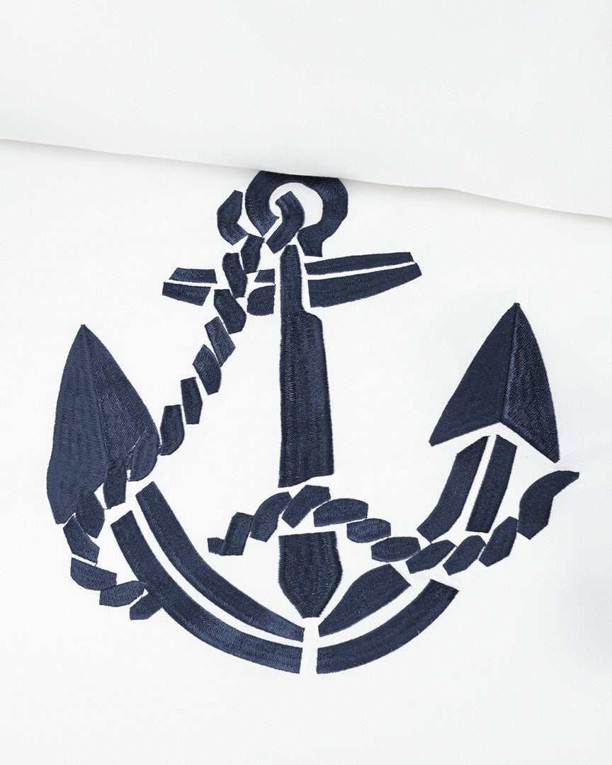 Decorative Kitchen Towels  Organic Saturation - Navy Blue Love Anchor  Nautical - DiaNoche Designs