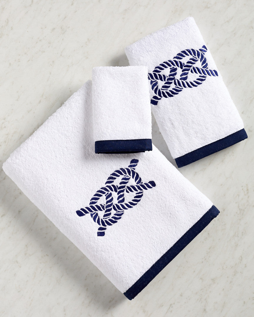 Bathroom Towels By Organic Saturation Navy Blue Love Anchor Nautical